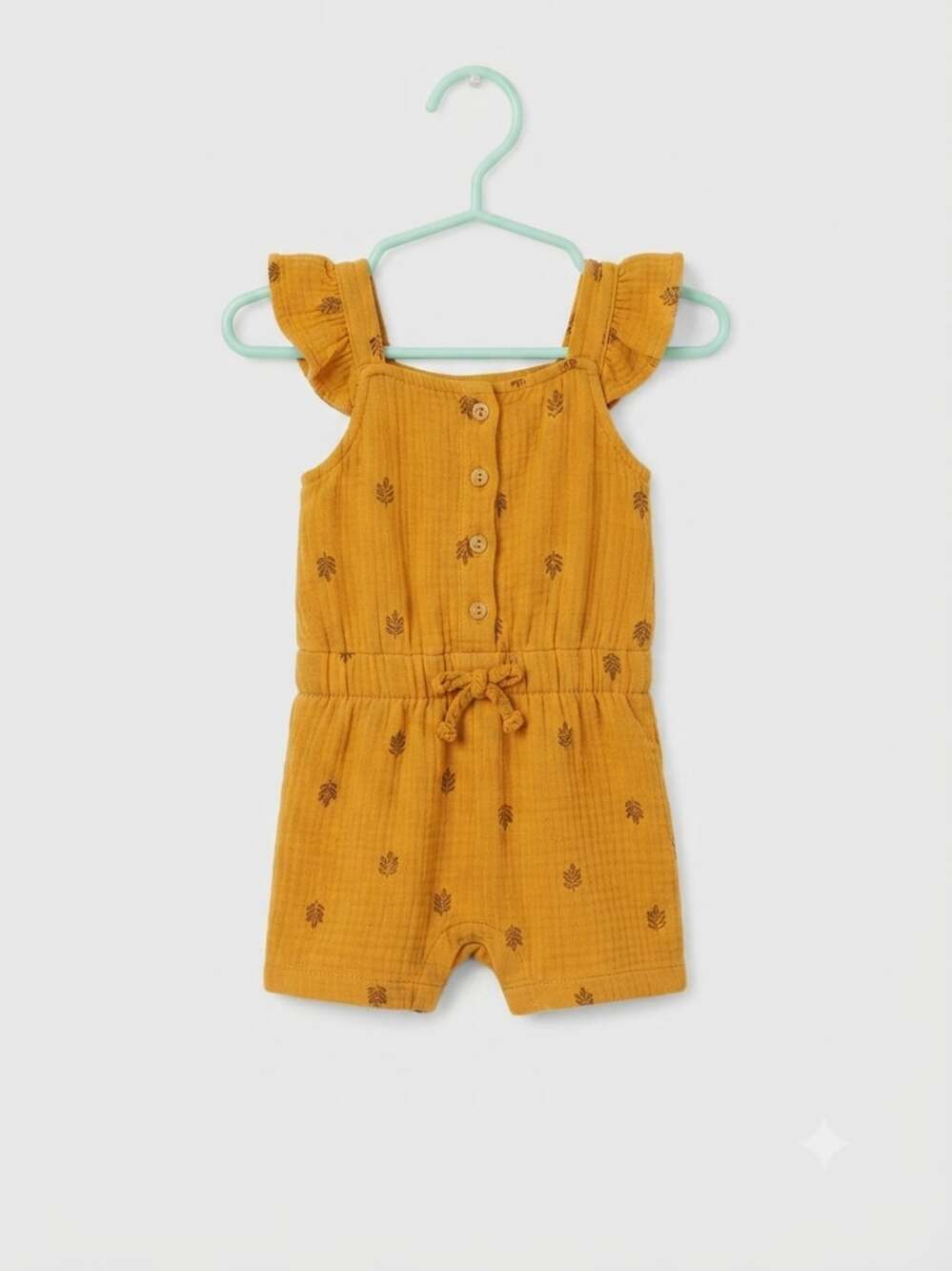 Carter's Flutter Pineapple Crinkle Jersey Romper